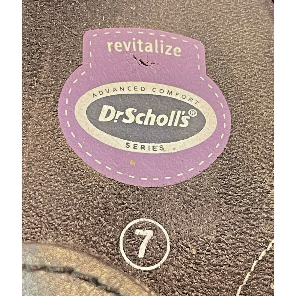 Womens Dr. Scholls Black Slide On Double Air Pillow Comfort Sandals sz 7